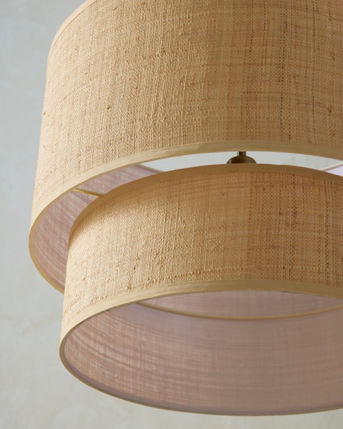 Dora Grass Cloth Pendant Light