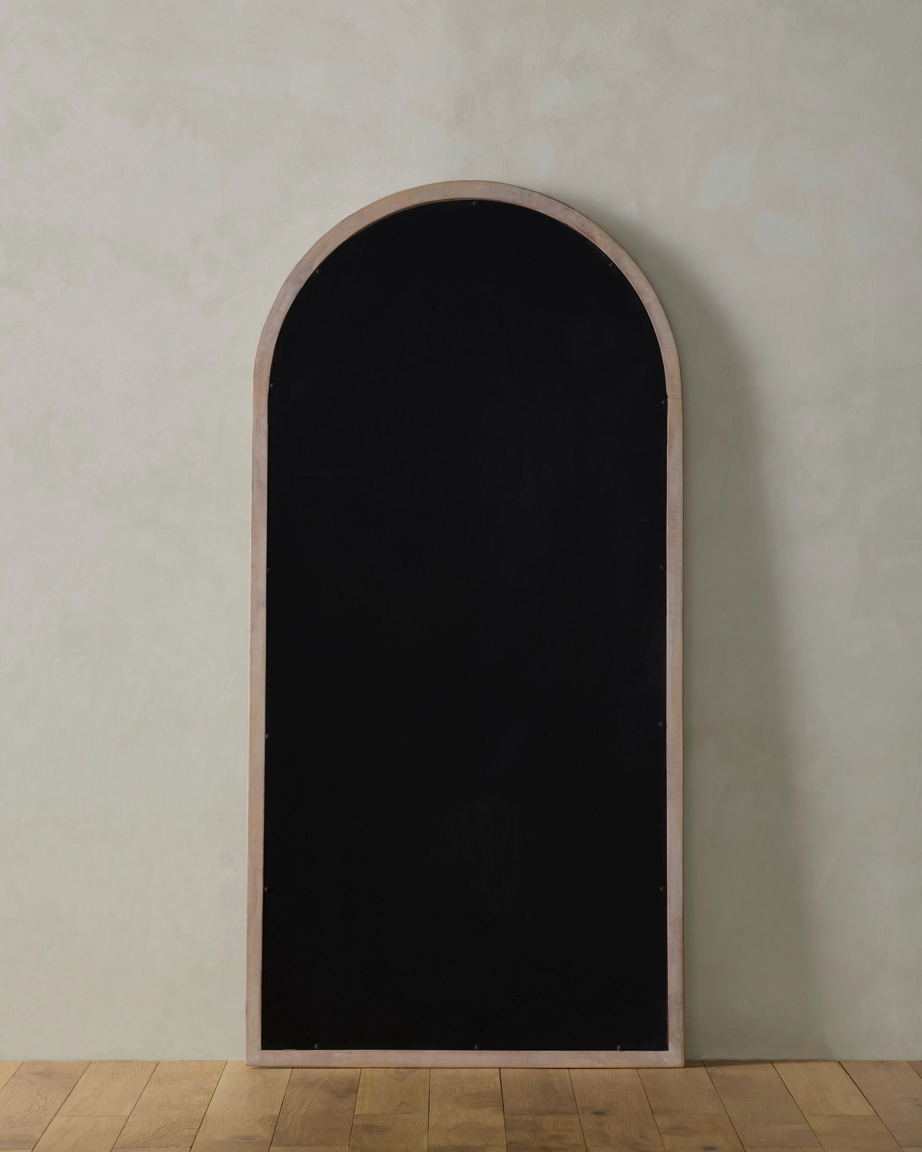 Echo Arched Acacia Wood Floor Mirror | Joon Loloi