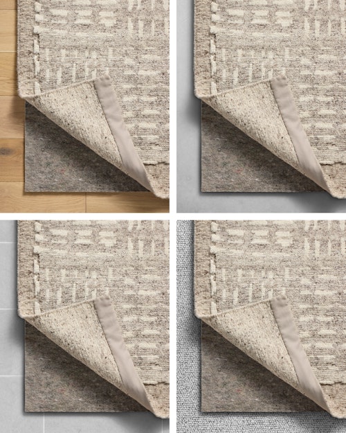 This rug pad works on nearly any hard floor or carpet.