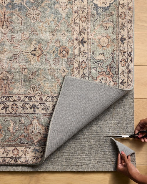 Easily trimmed to fit perfectly under your rug.