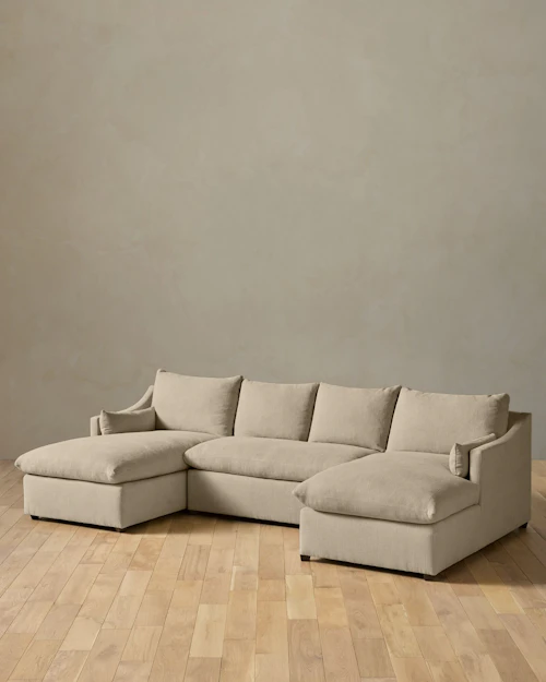 Leighton Slope Arm 3-Piece Chaise Sectional