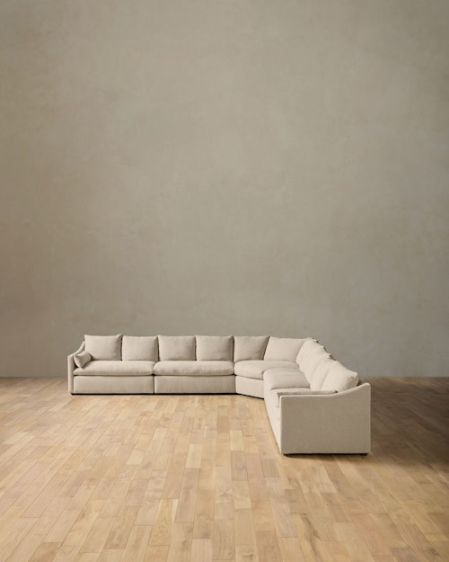 Leighton Slope Arm 5-Piece Grand Wedge Sectional