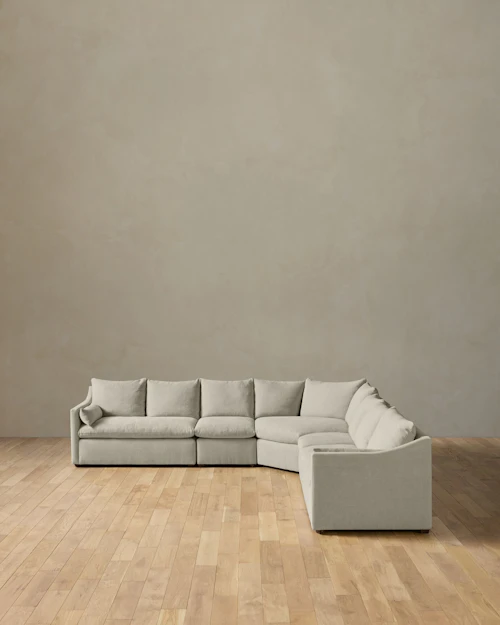 Leighton Slope Arm 5-Piece Wedge Sectional