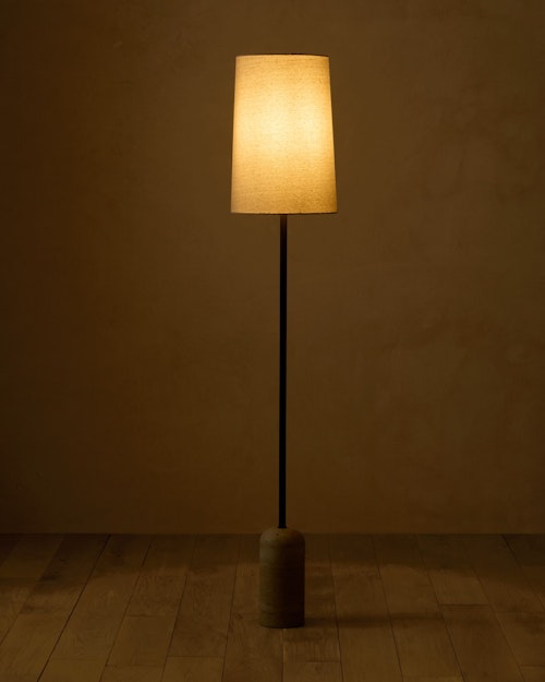 Lito Travertine Floor Lamp