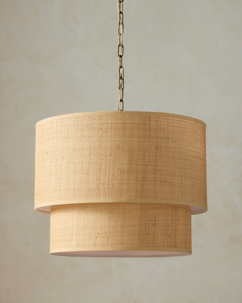 Dora Grass Cloth Pendant Light