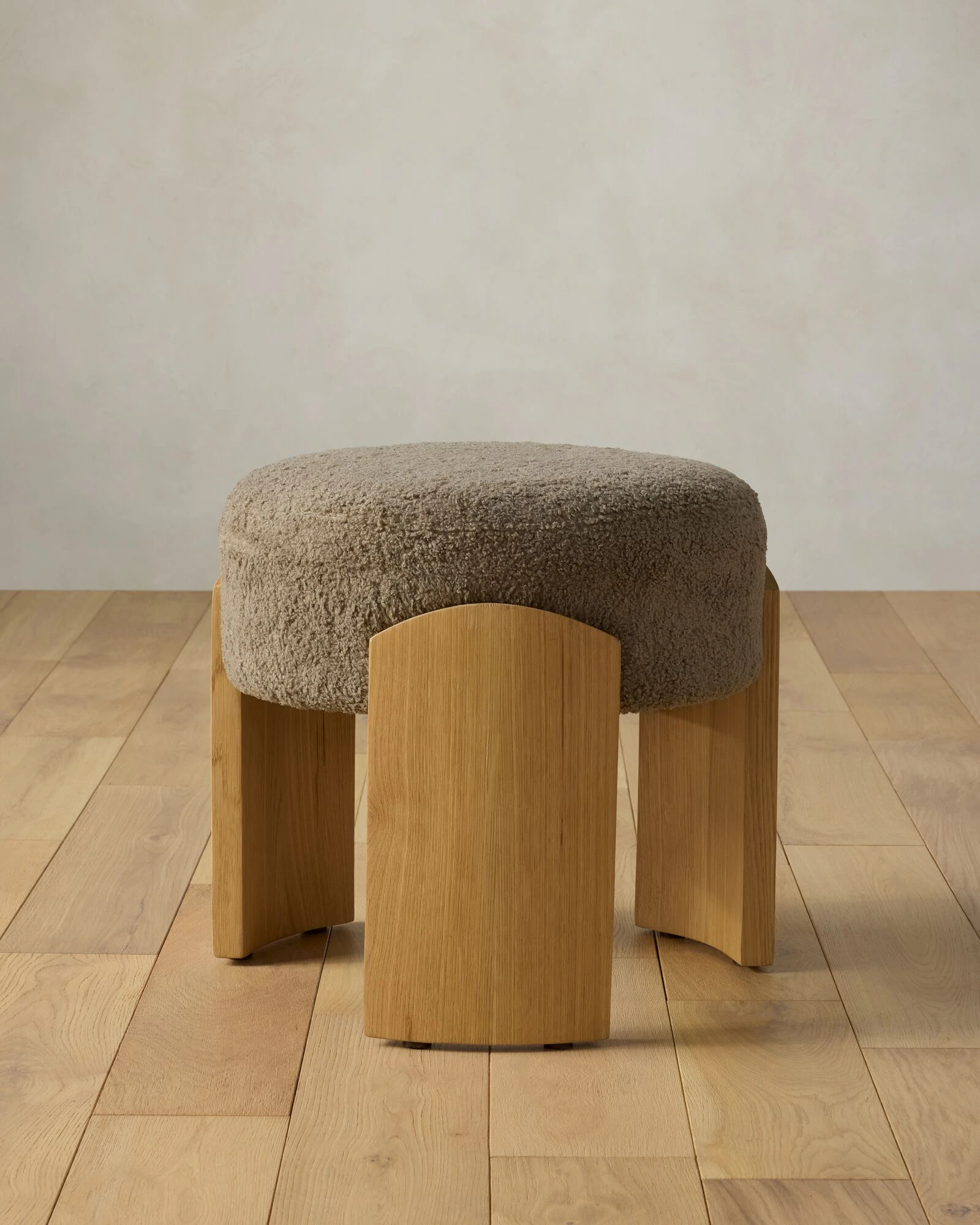 Gilmore Stool - Hilliard Taupe / Natural Oak 19.75W x 18.25H x 19.75D