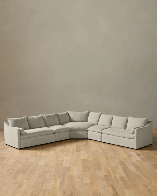 Leighton Slope Arm 5-Piece Wedge Sectional