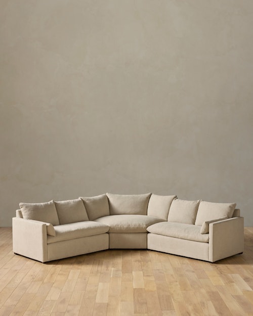 Leighton Track Arm 3-Piece Wedge Sectional