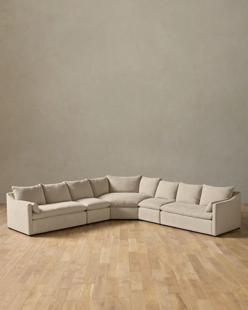 Leighton Slope Arm 5-Piece Wedge Sectional