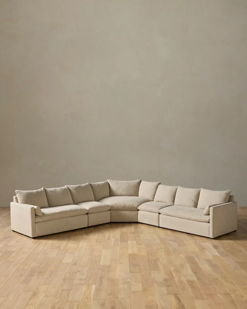 Leighton Track Arm 5-Piece Wedge Sectional