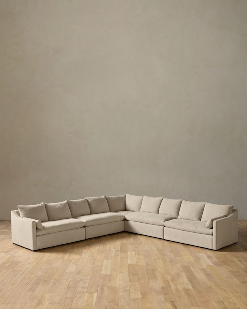 Leighton Slope Arm 5-Piece Grand Corner Sectional