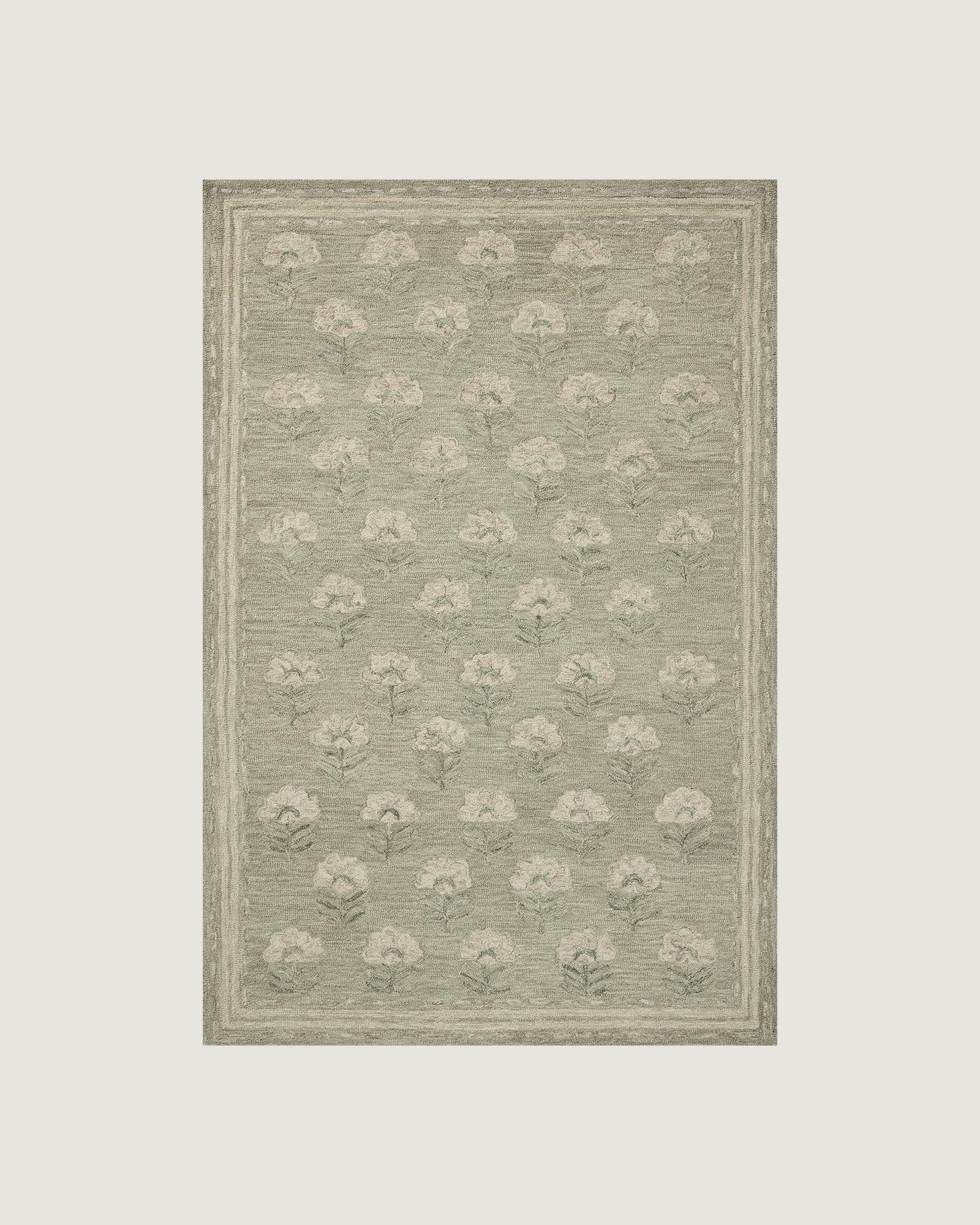 Lilette Hand-Tufted Wool Rug Sage/Blush 8x10
