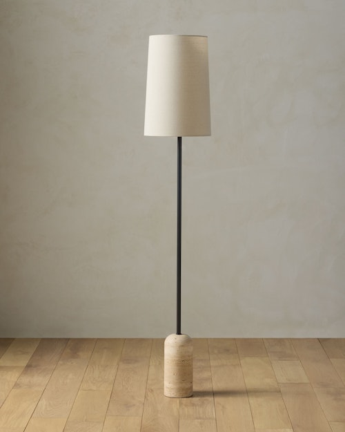 Lito Travertine Floor Lamp