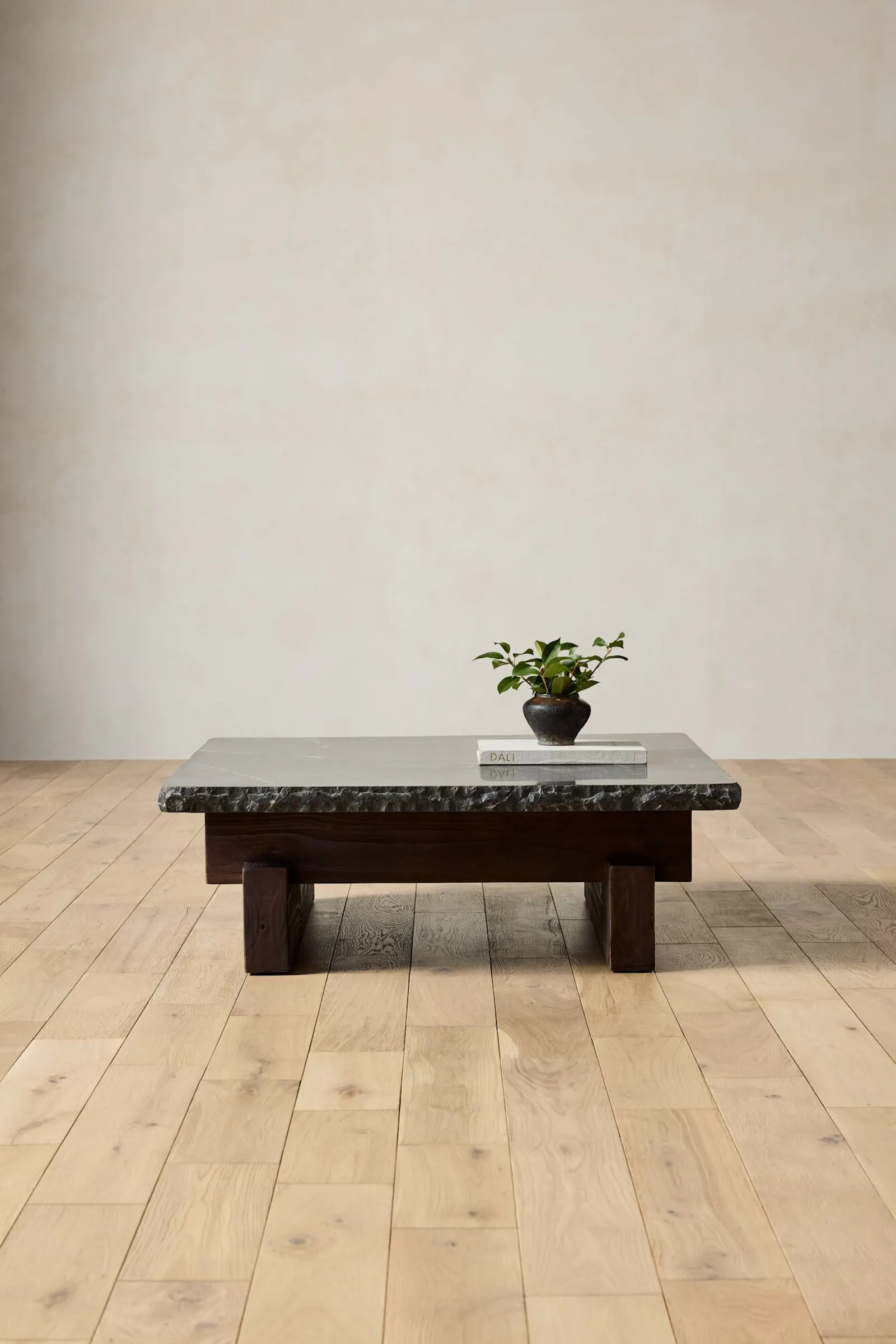 Oakley Square Coffee Table - Black Stone 42W x 14H x 42D